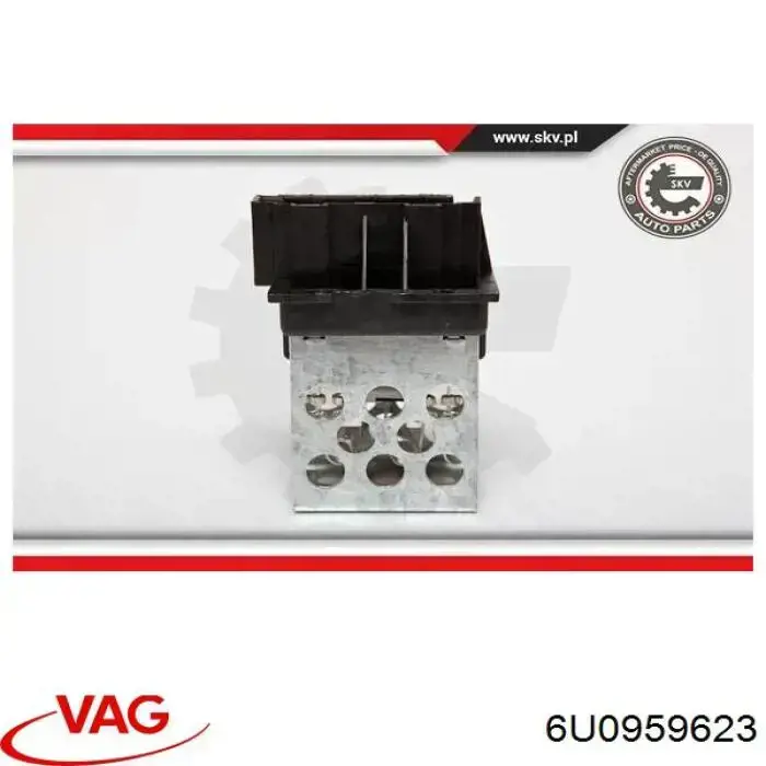 Резистор обігрівача VAG 6U0959623 ціна, від 7.02 USD