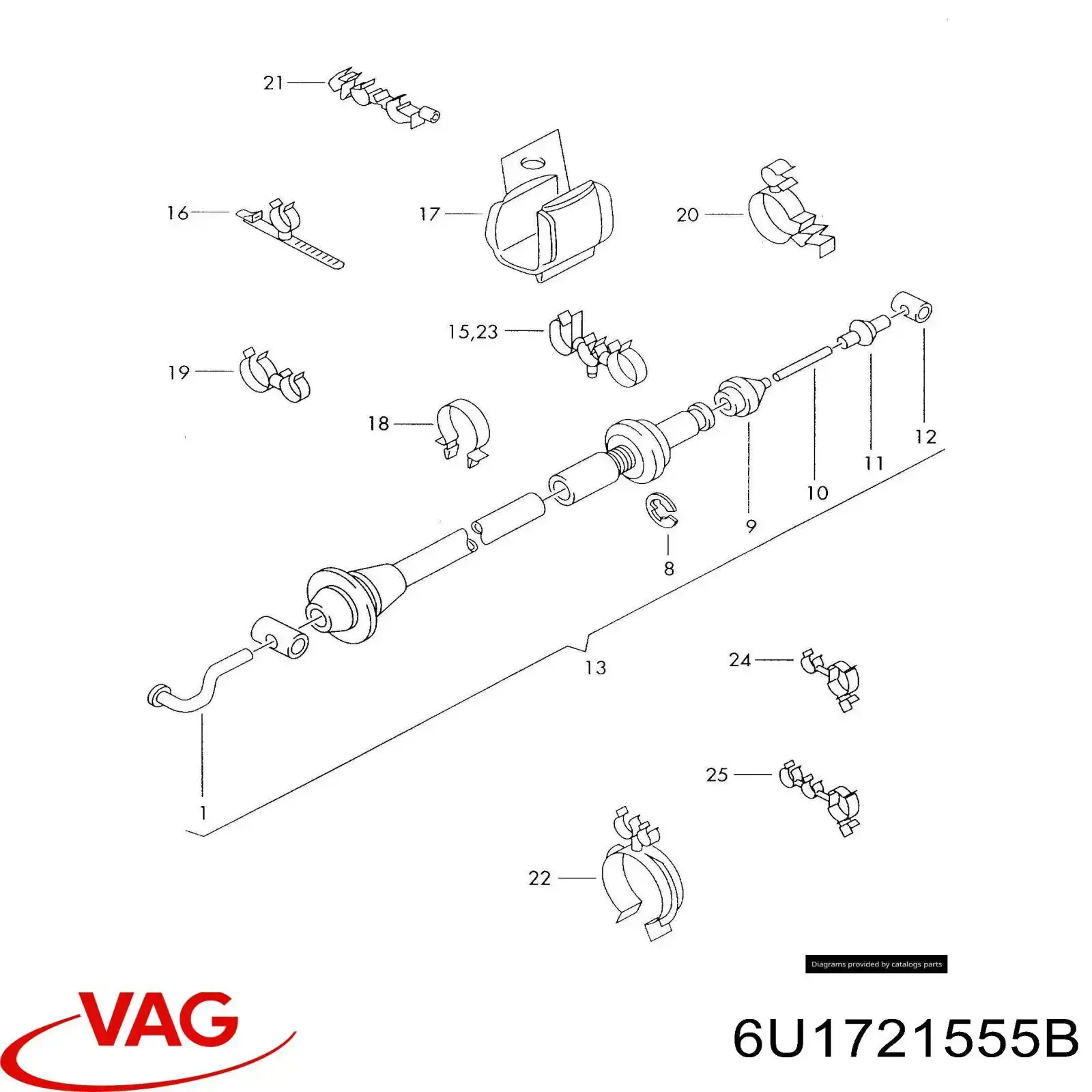 Трос газу VAG 6U1721555B ціна, від 3.82 USD