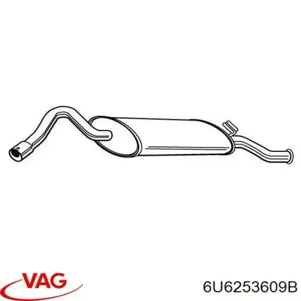 Вихлопна труба VAG 6U6253609B ціна, від 37.68 USD