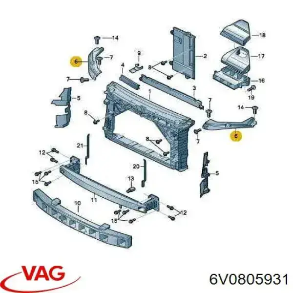 6V0805931 VAG Телевізор лівий