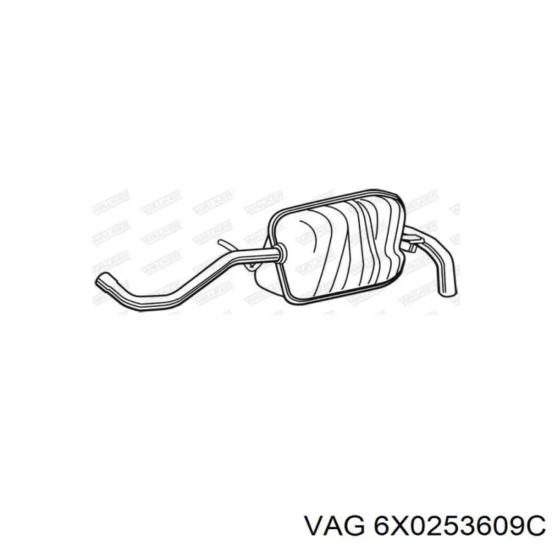 Вихлопна труба VAG 6X0253609C ціна, від 62.22 USD