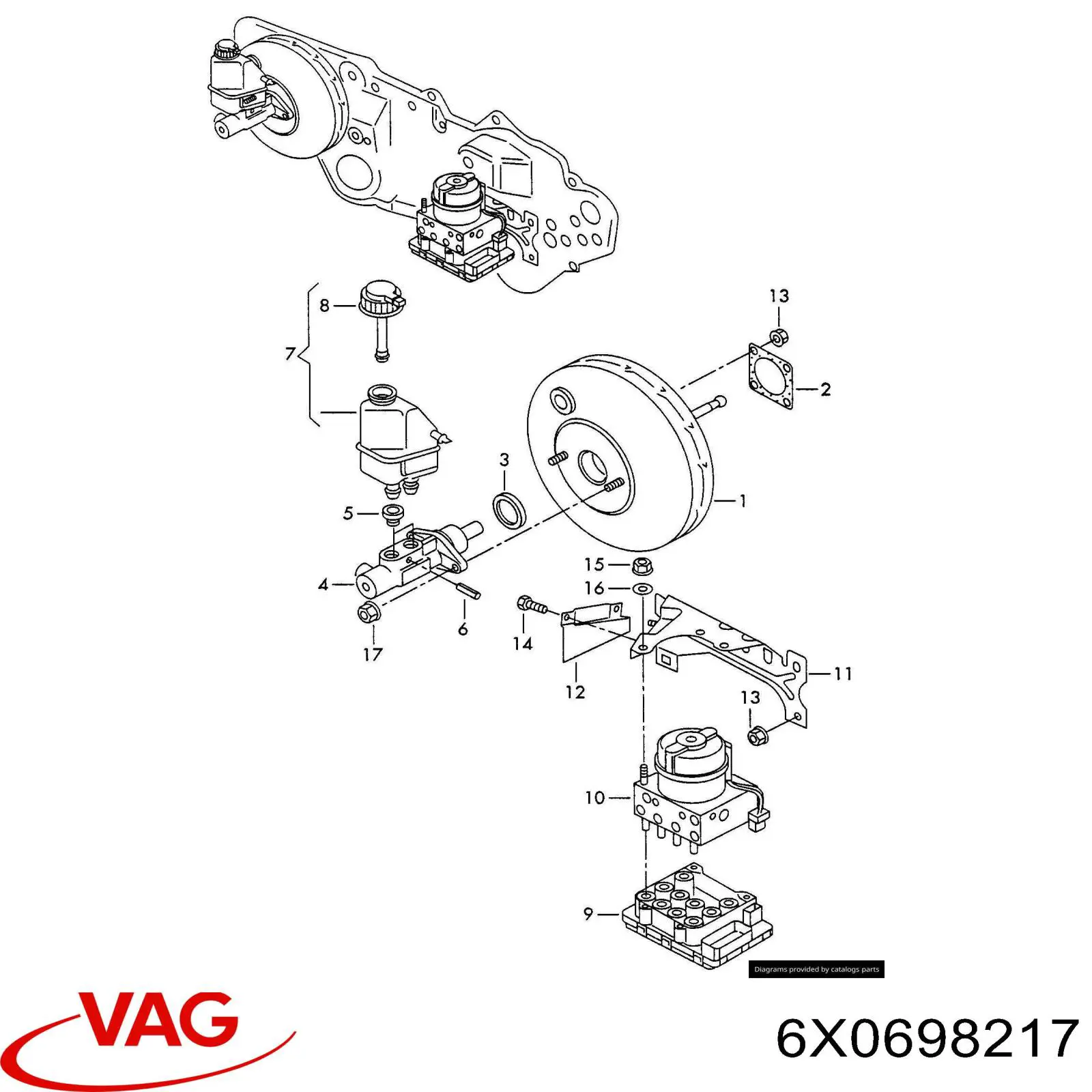 Блок керування АБС (ABS) 6X0698217 VAG