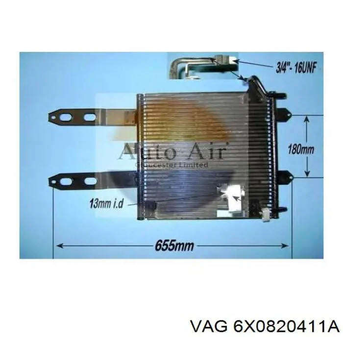 6X0820411A VAG радіатор кондиціонера