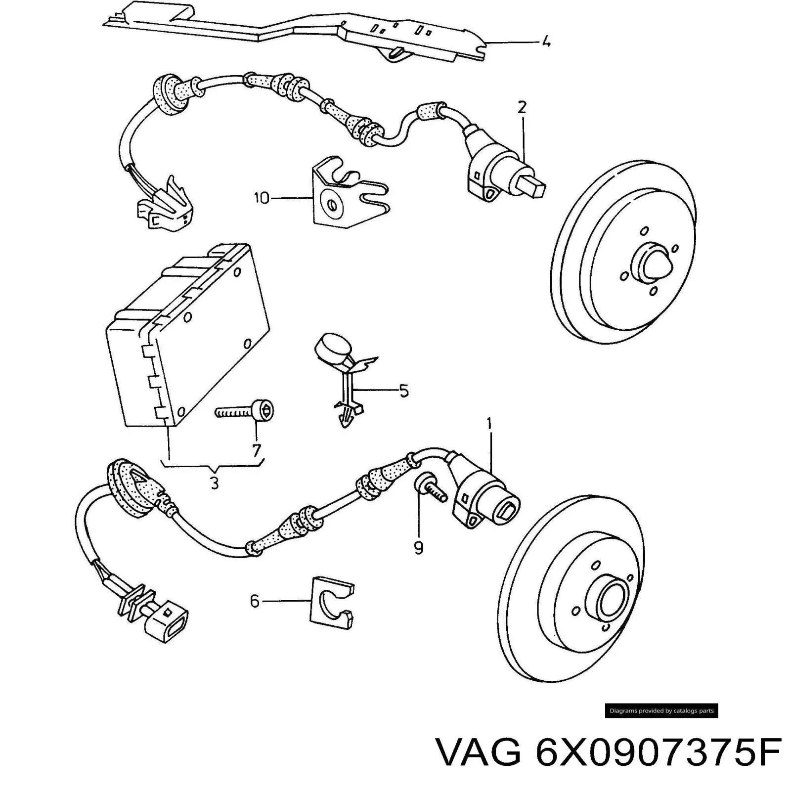 Модуль керування (ЕБУ) АБС (ABS) Volkswagen Lupo (6X, 6E) (Фольцваген Лупо)