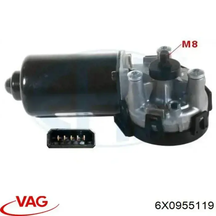 6X0955119 VAG двигун склоочисника лобового скла (трапеції)