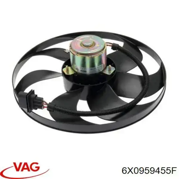6X0959455F VAG електровентилятор охолодження в зборі (двигун + крильчатка)