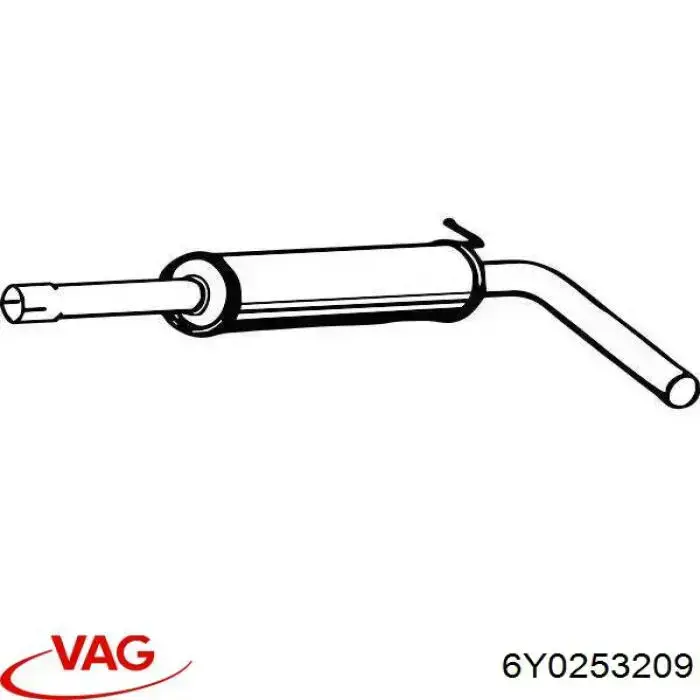 Глушник VAG 6Y0253209 ціна, від 61.98 USD