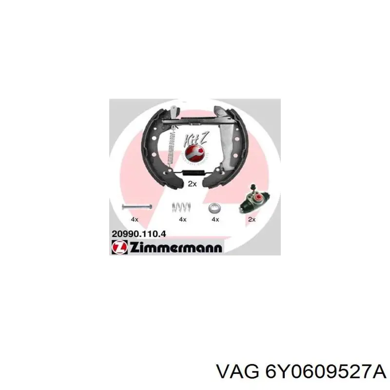 Колодки гальмові задні, барабанні 6Y0609527A VAG