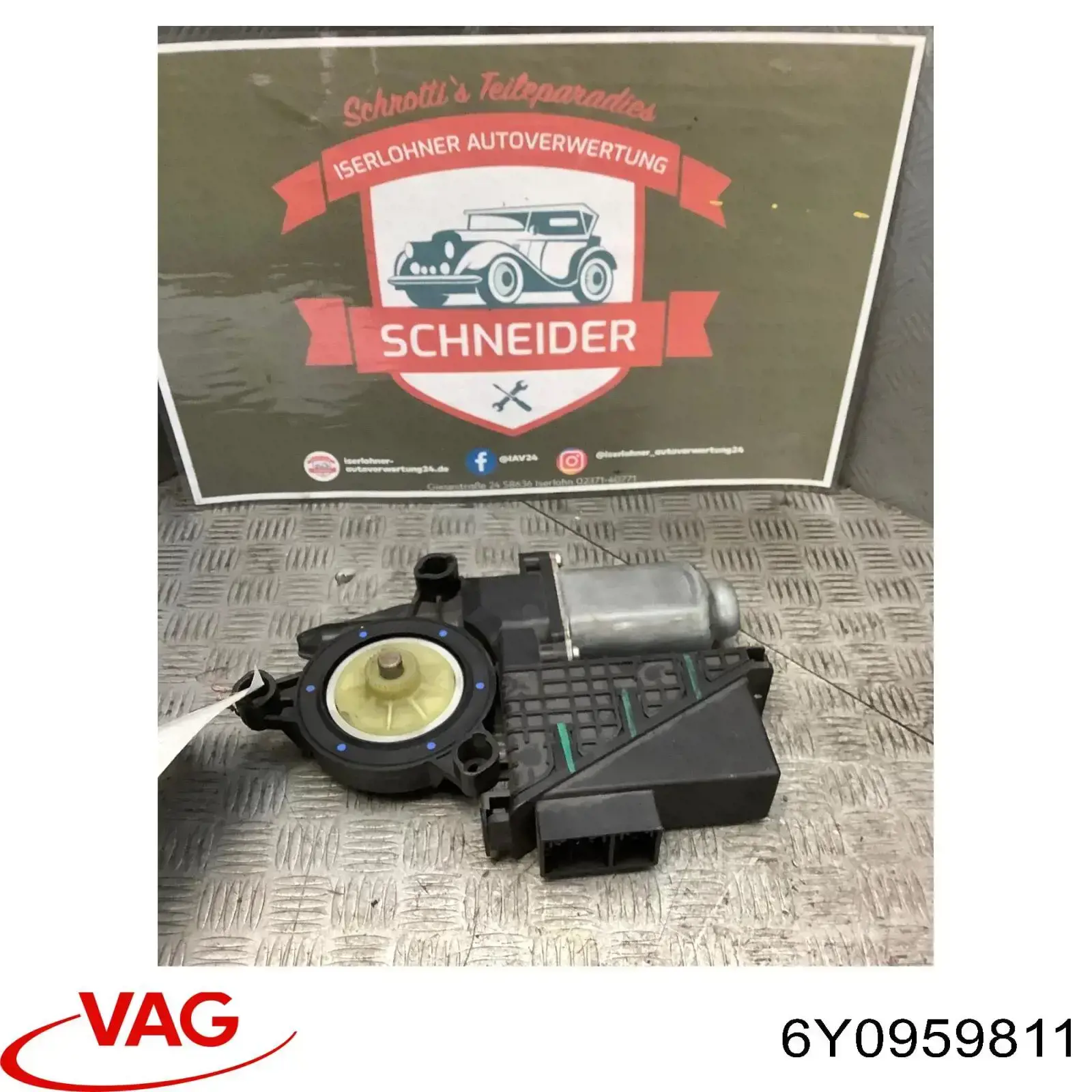 Купити 6Y0959811 VAG Мотор склопідйомника дверей задніх, лівих