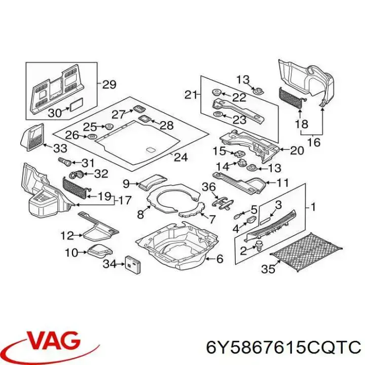 Гачок для сумок багажного відділення VAG 6Y5867615CQTC ціна, від 7.60 USD