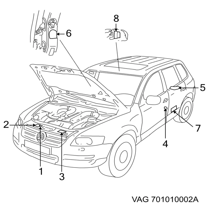 Наклейка на крило переднє 6Q0010302 VAG