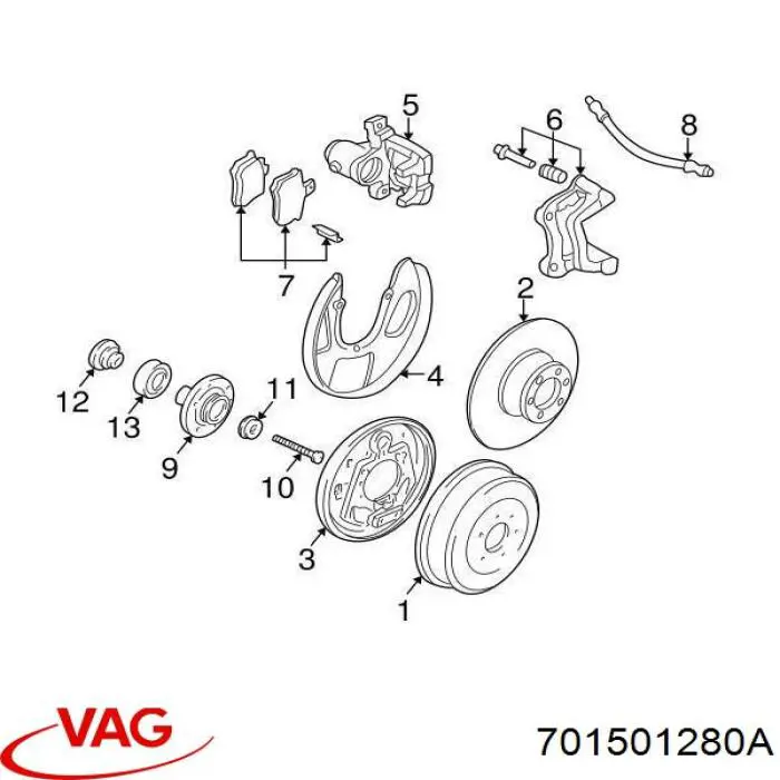 701501280A VAG Кільце АБС (ABS)