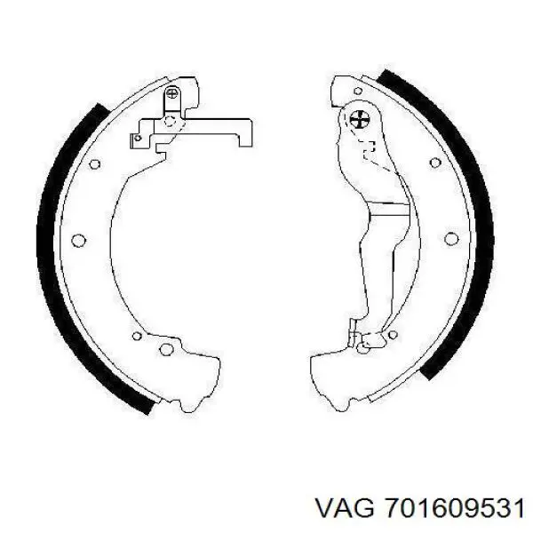 Купити 701609531 VAG Колодки гальмові задні, барабанні