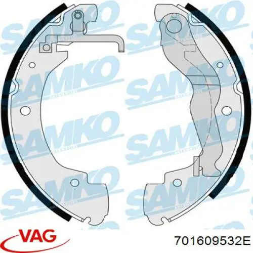 Купити 701609532E VAG Колодки гальмові задні, барабанні