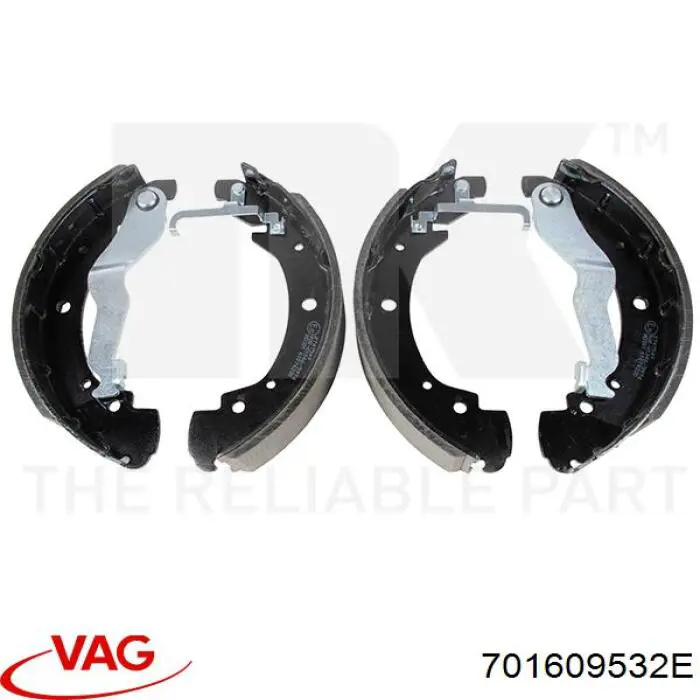 Колодки гальмові задні, барабанні VAG 701609532E ціна, від 32.87 USD