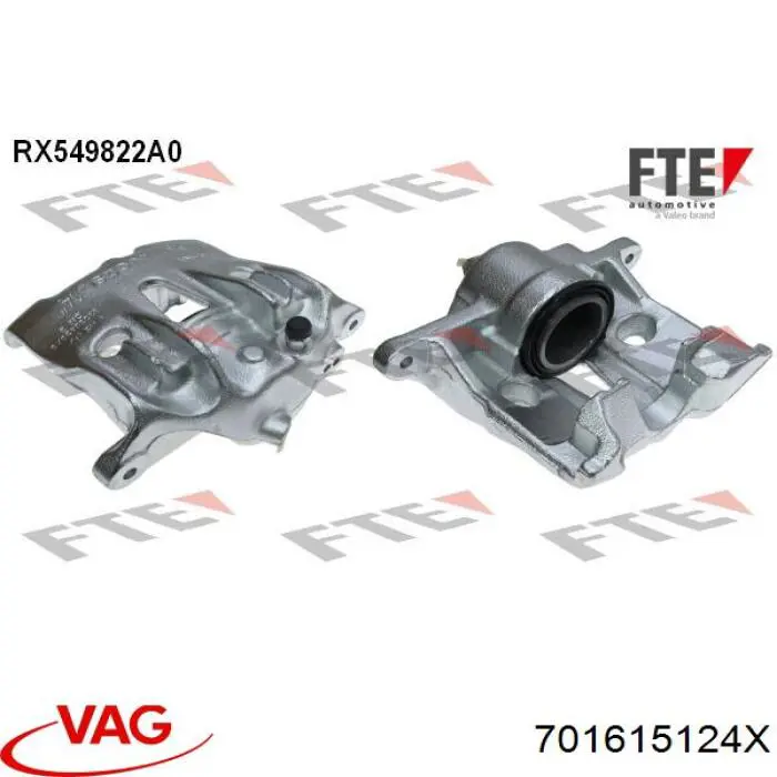 Супорт гальмівний передній правий VAG 701615124X ціна, від 43.49 USD