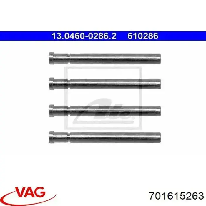 701615263 VAG Комплект пружинок кріплення дискових колодок, передніх