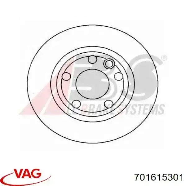 Купити 701615301 VAG Ротор гальмівний