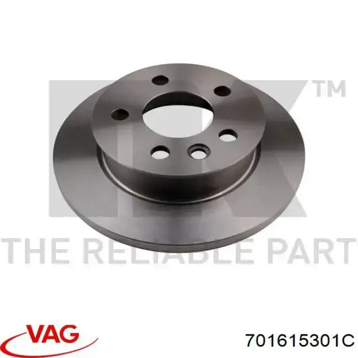 Диск переднього гальма VAG 701615301C ціна, від 32.26 USD