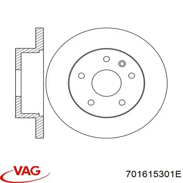 Купити 701615301E VAG Ротор гальмівний