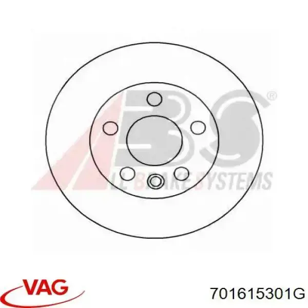 Купити 701615301G VAG Ротор гальмівний