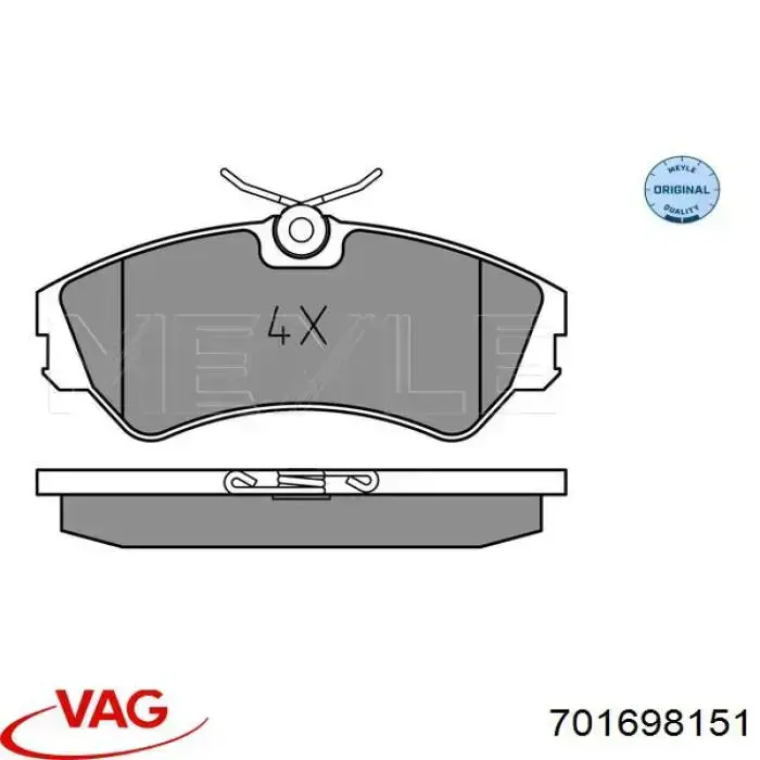 Гальмівні колодки VAG 701698151 ціна, від 16.59 USD