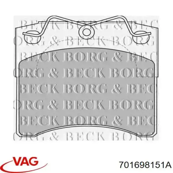 Купити 701698151A VAG Колодки гальмівні передні, дискові