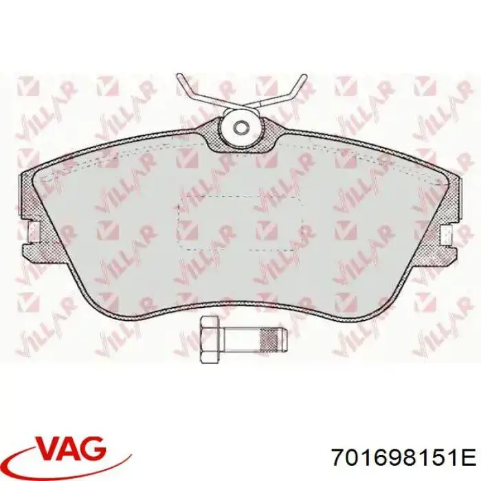 701698151E VAG Передні гальмівні колодки