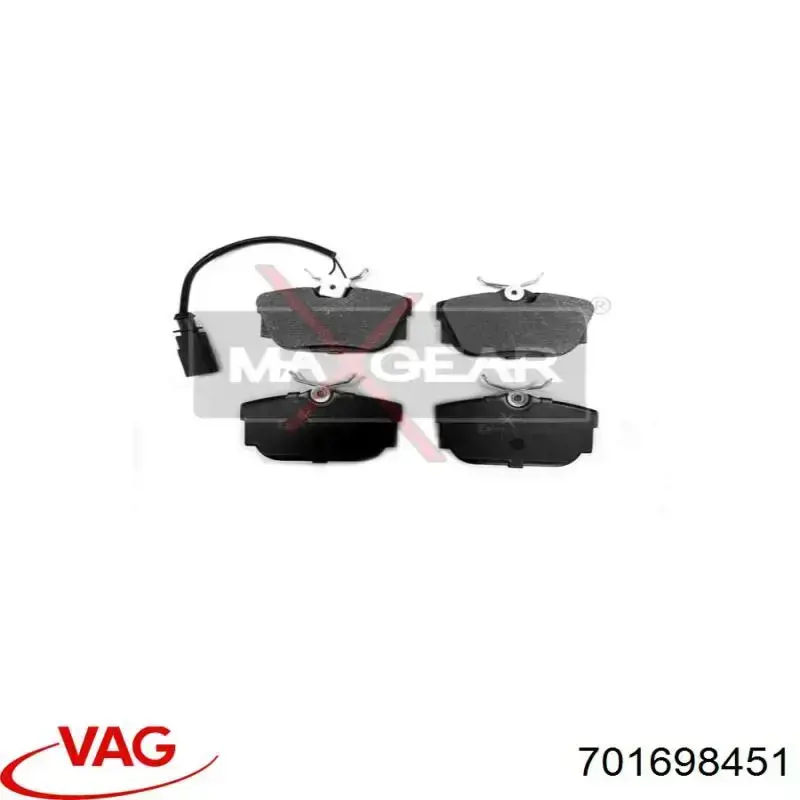 Задні дискові колодки VAG 701698451