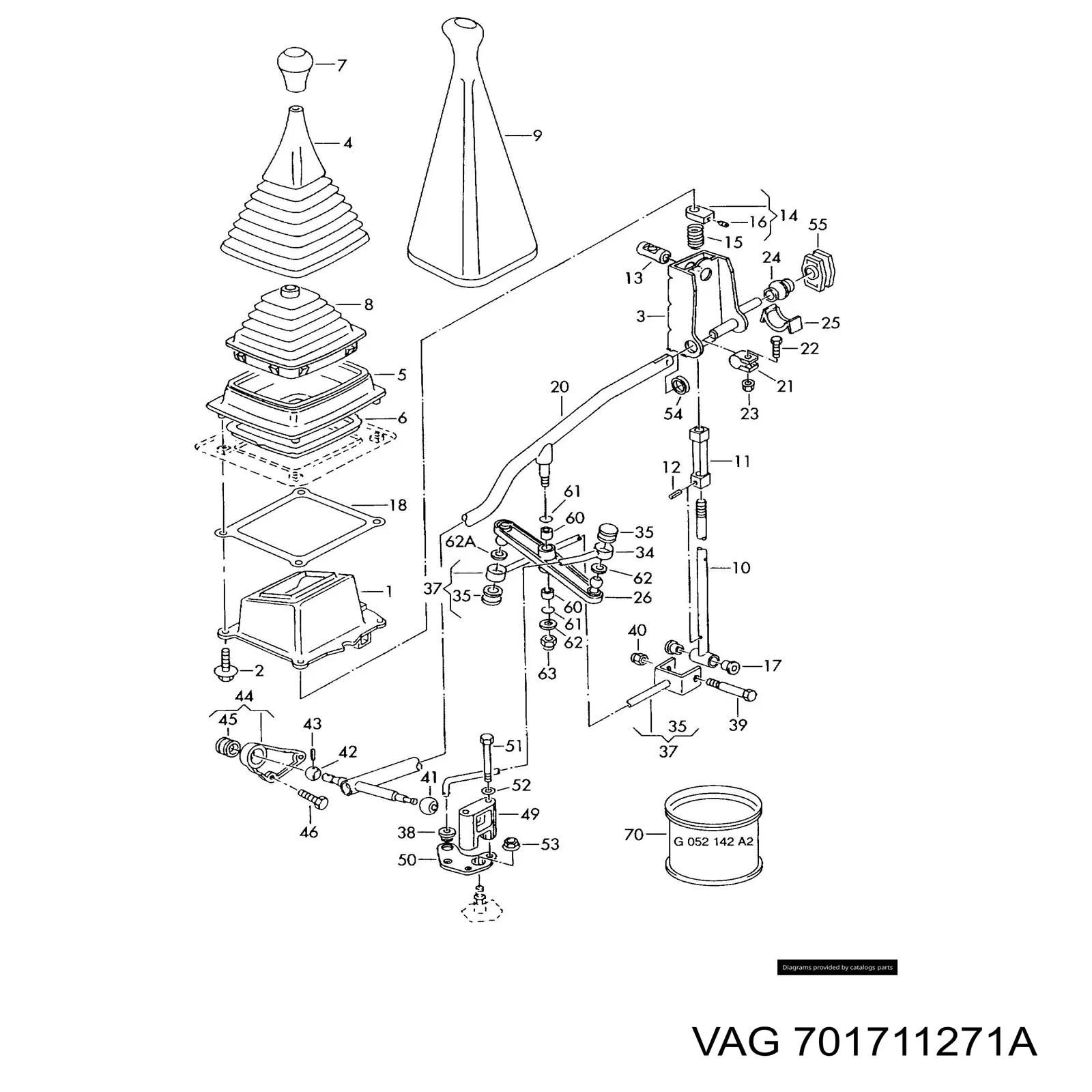 Механізм перемикання передач VAG 701711271 ціна, від 75.41 USD