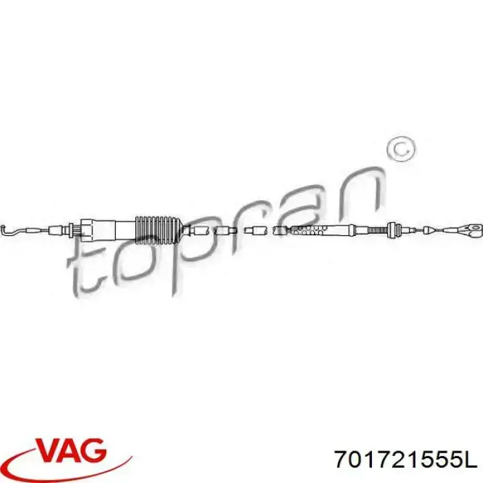 Трос газу VAG 701721555L ціна, від 12.28 USD