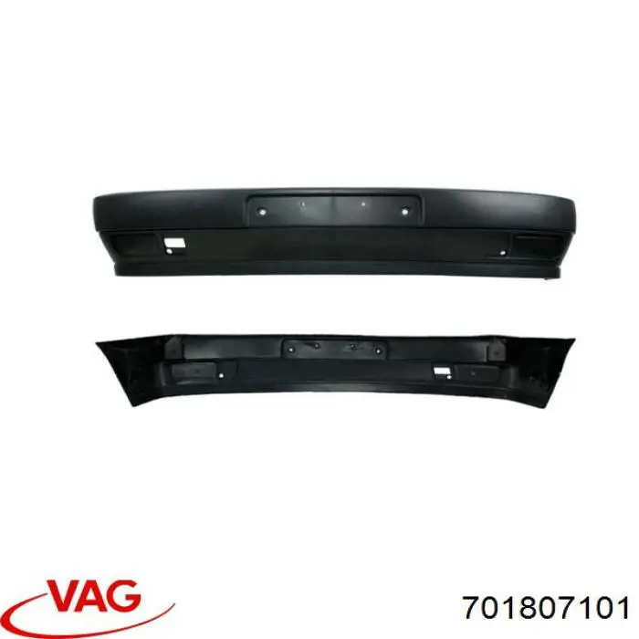 701807101 VAG Бампер передній в зборі