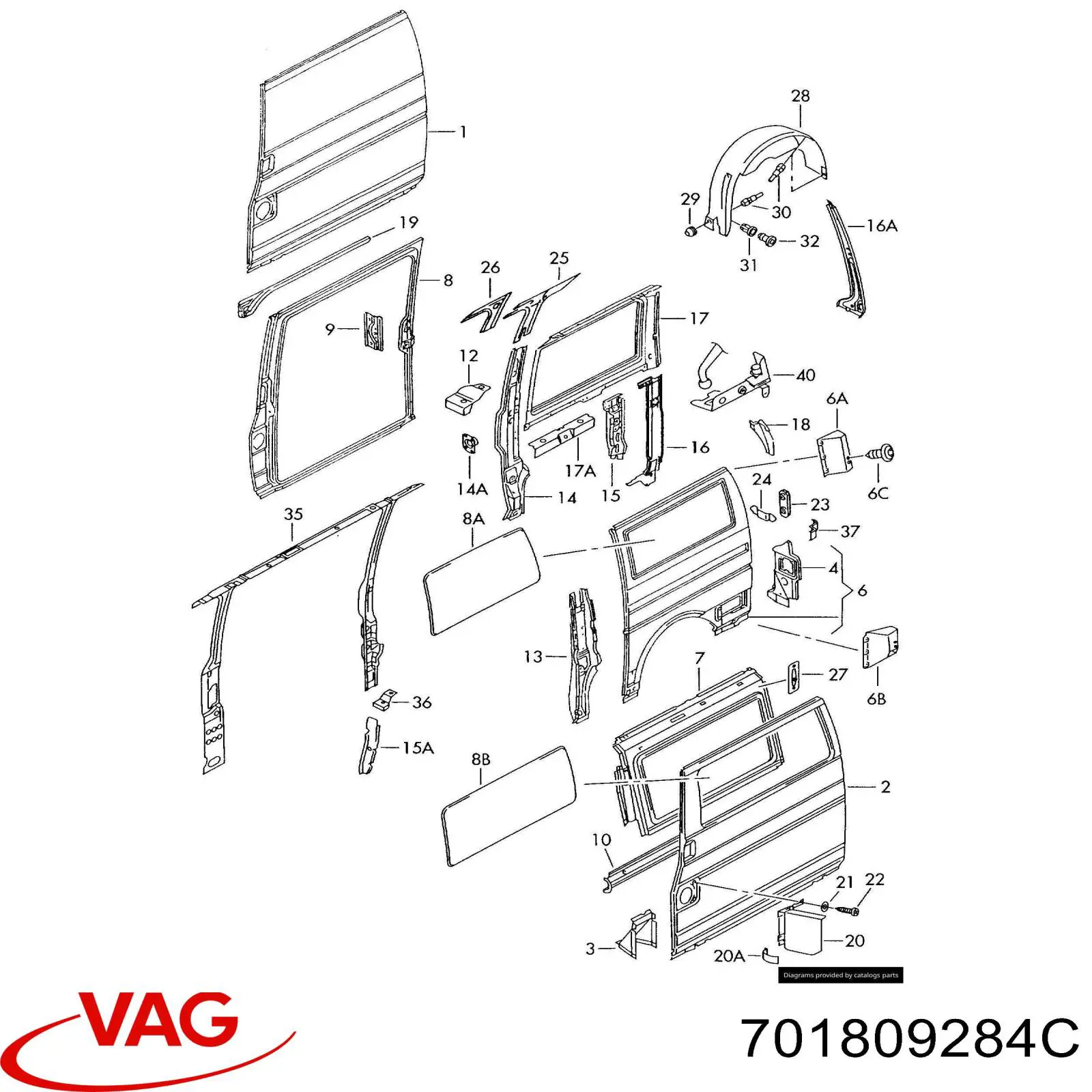  VAG 701809284C ціна, від 19.00 USD