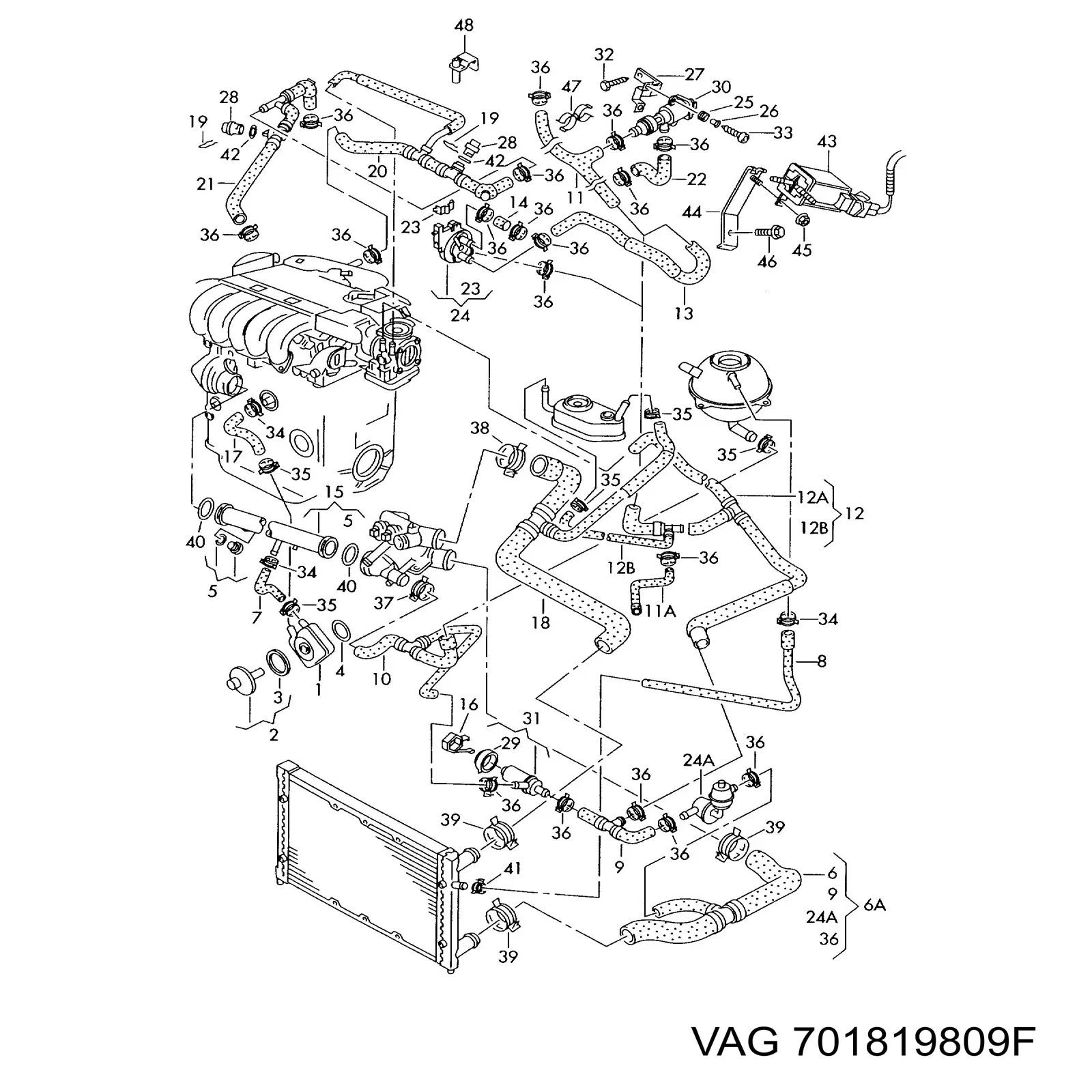 Кран системи опалення VAG 701819809F ціна, від 431.67 USD