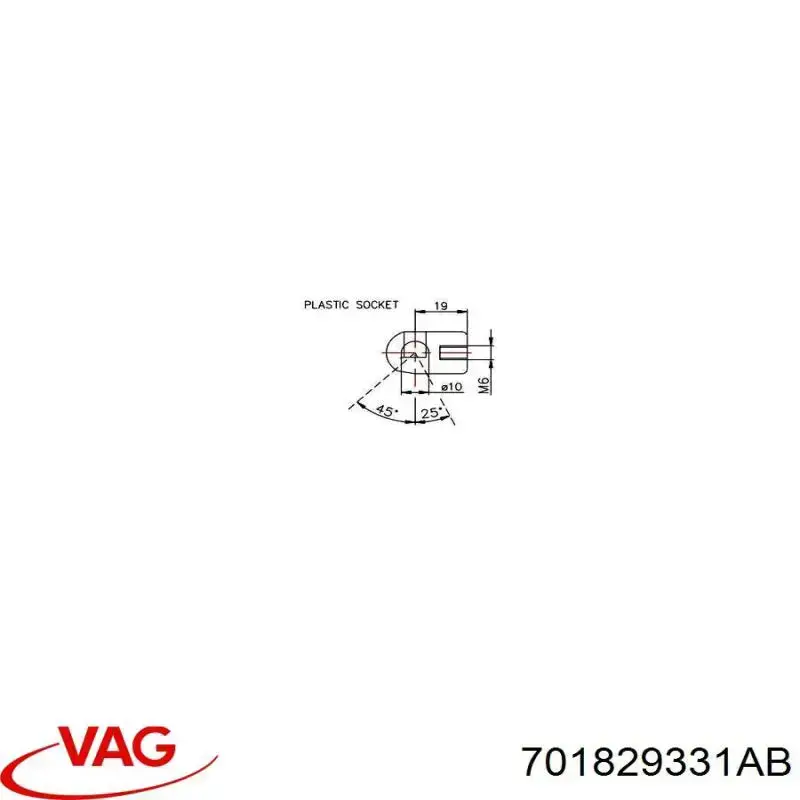 Амортизатор двері задньої VAG 701829331AB ціна, від 11.44 USD