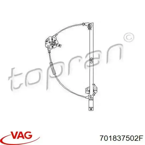 Купити 701837502F VAG Склопідйомник передньої правої двері