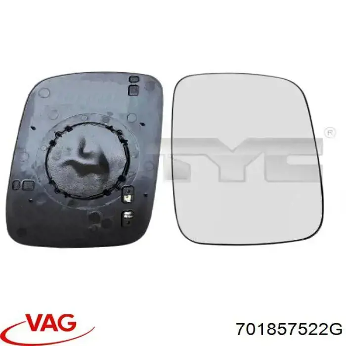 Купити 701857522G VAG Скло дзеркала заднього виду, правого