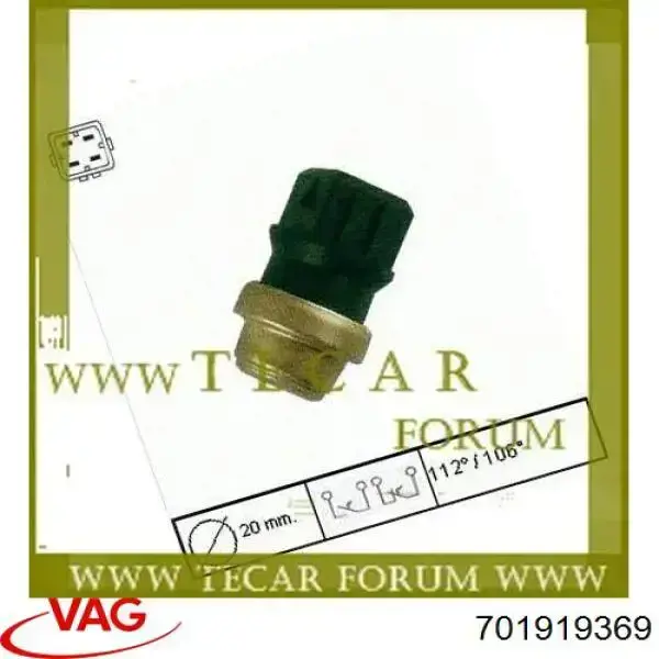Купити 701919369 VAG Датчик температури охолоджуючої рідини