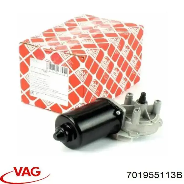 Купити 701955113B VAG Двигун склоочисника лобового скла (трапеції)