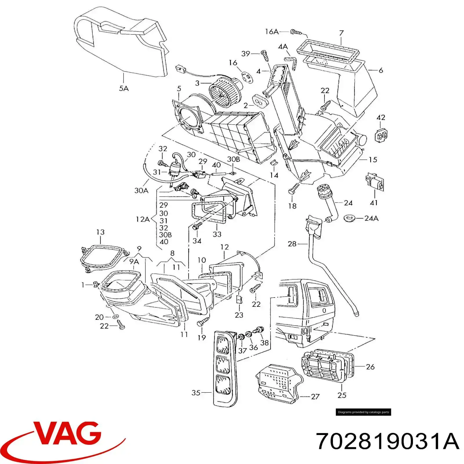 Радіатор пічки (обігрівача) VAG 702819031A ціна, від 19.96 USD
