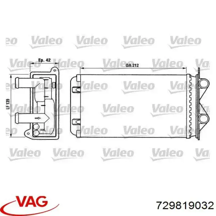Радіатор пічки (обігрівача) VAG 729819032 ціна, від 34.17 USD