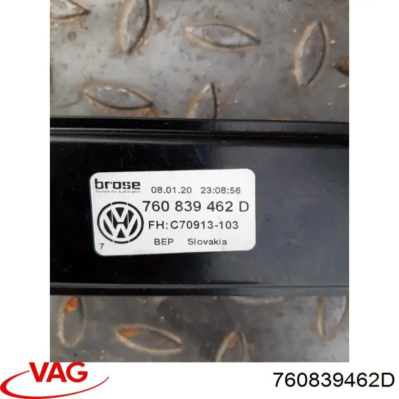760839462D VAG Склопідйомник задніх правих дверей