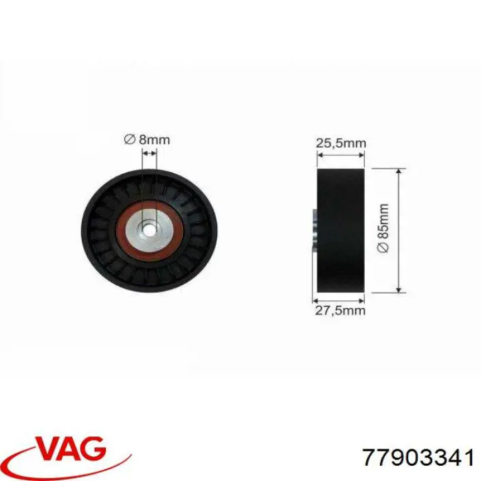 Ролик приводного ременя, паразитний VAG 77903341 ціна, від 24.24 USD