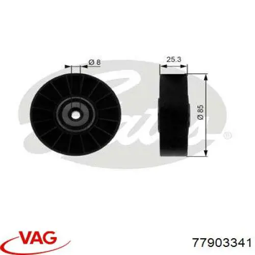 Купити 77903341 VAG Ролик приводного ременя, паразитний