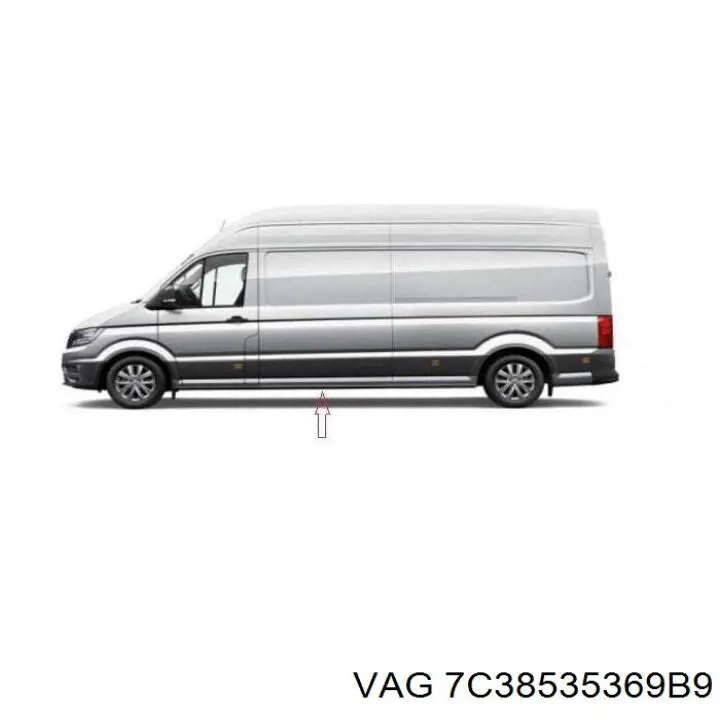 7C38535369B9 VAG Молдинг заднього правого крила