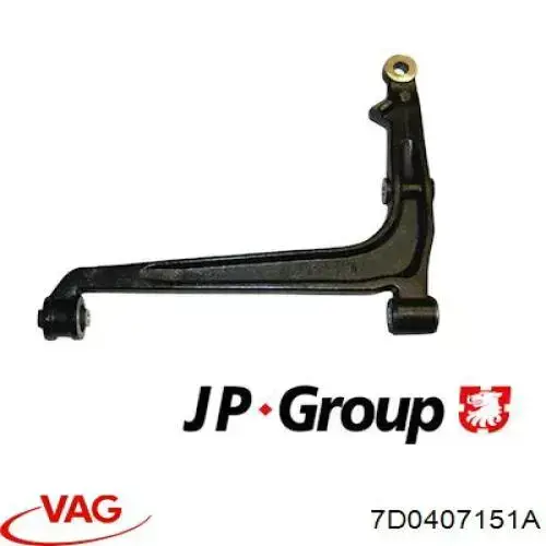 Важіль передньої підвіски нижній, лівий 7D0407151A VAG
