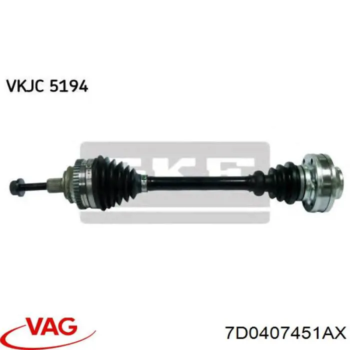 7D0407451AX VAG Привід лівий