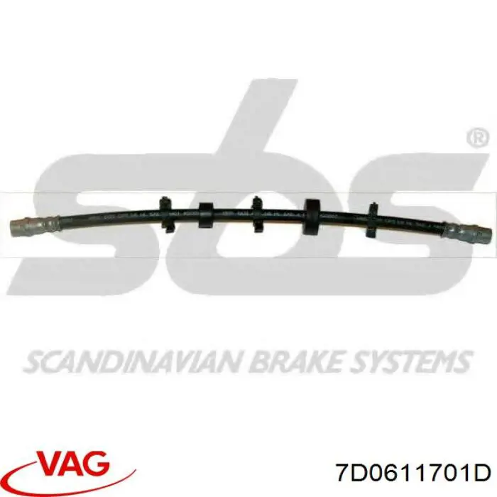 Шланг гальмівний передній VAG 7D0611701D ціна, від 304.93 UAH