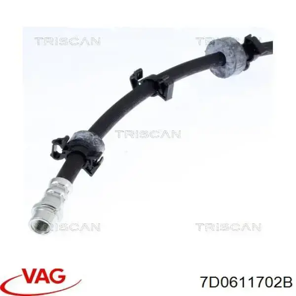 Купити 7D0611702B VAG Шланг гальмівний передній, правий