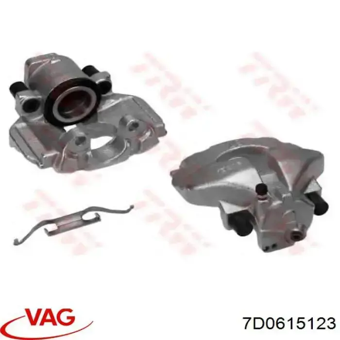 7D0615123 VAG Супорт гальмівний, передній, лівий
